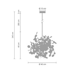 LAMPA WISZĄCA MONETTI MONETE 40 SREBRNA monety cekiny