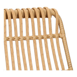 Krzesło Nature naturalne czarne nogi plecione technorattan