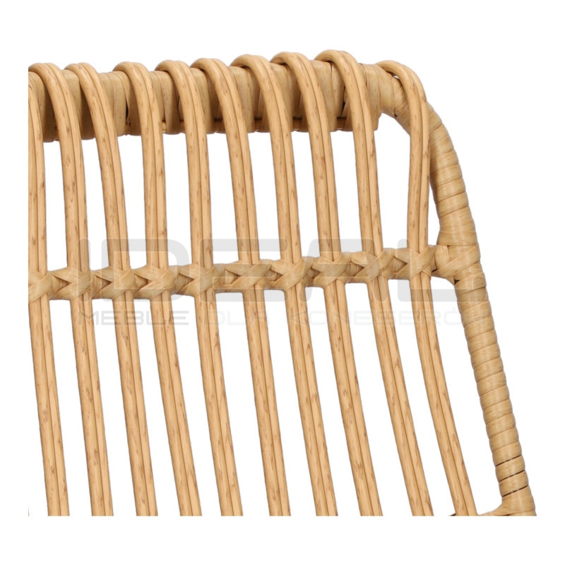 Krzesło Nature naturalne czarne nogi plecione technorattan