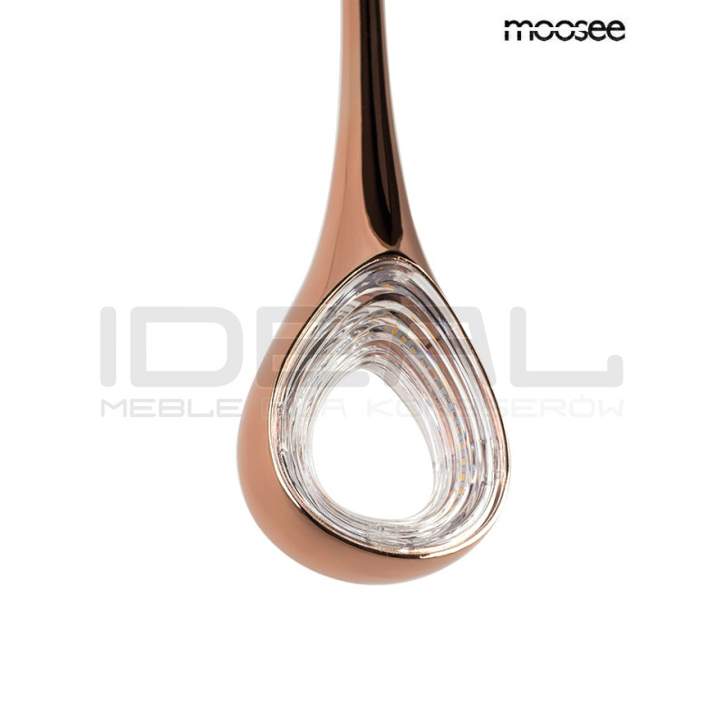 Lampa wisząca VUELO miedziana jak łezka błyszcząca