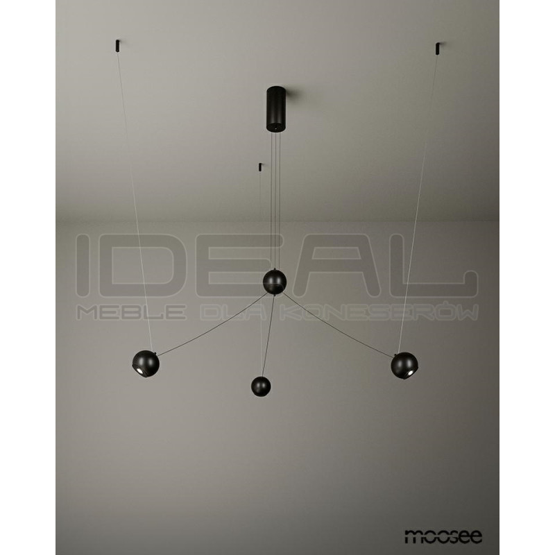 Przestrzenna Lampa wisząca czarna OCTO 3 nowoczesna