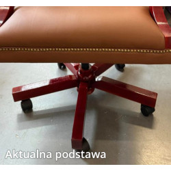 Fotel biurowy chesterfield Morall w skórze
