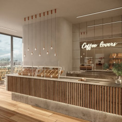 Lampa wisząca VUELO miedziana jak łezka błyszcząca