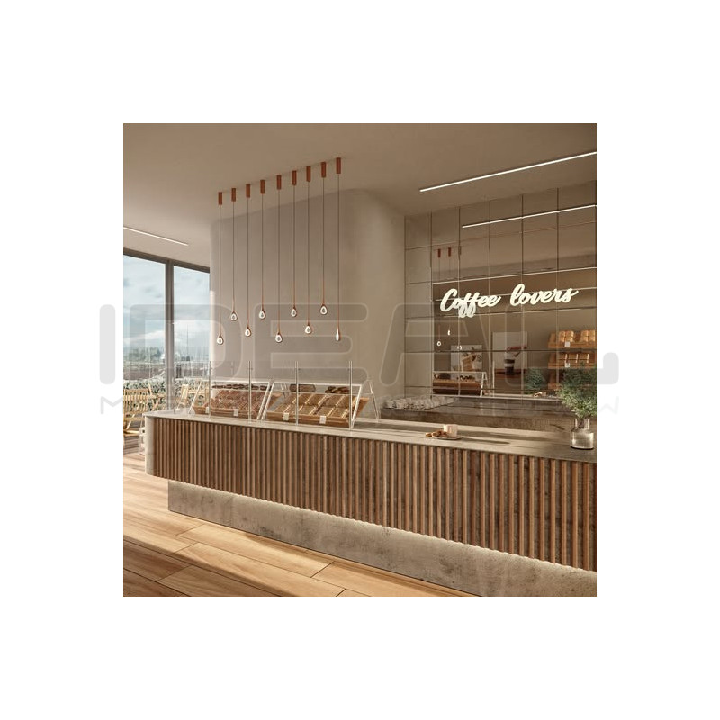 Lampa wisząca VUELO miedziana jak łezka błyszcząca