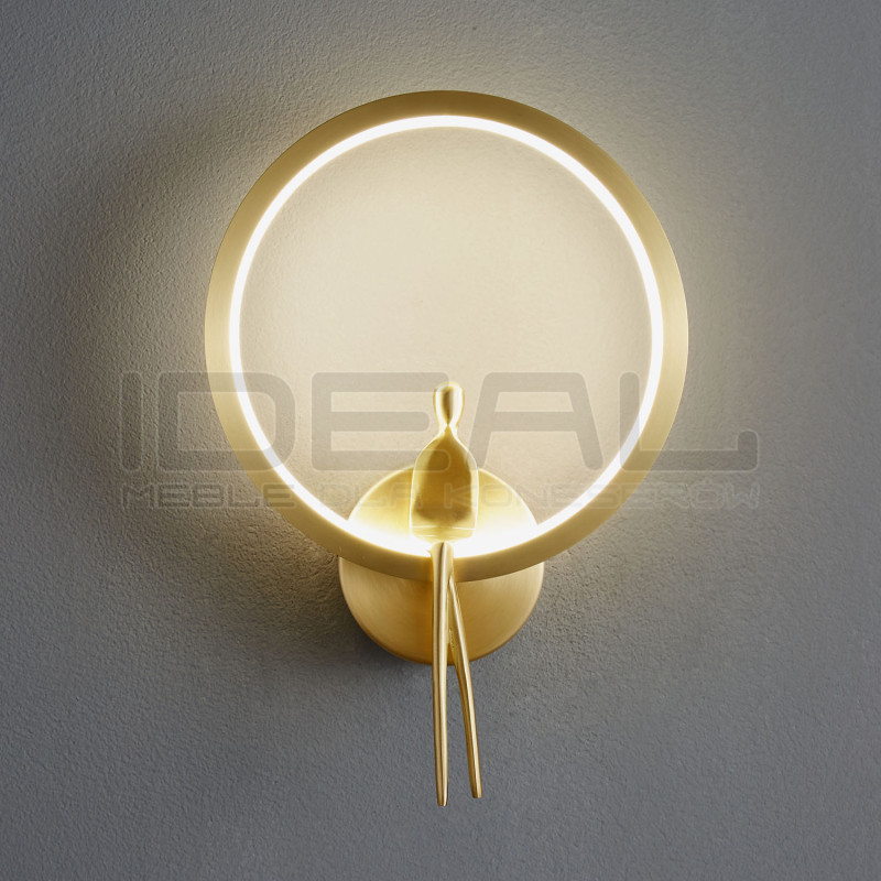 Kinkiet AMICI RING LED złoty 27 nowoczesne oświetlenie