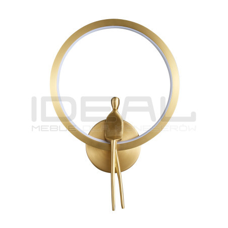 Kinkiet AMICI RING LED złoty 27 nowoczesne oświetlenie