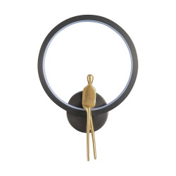 Kinkiet AMICI RING – mosiądz, LED i artystyczny charakter