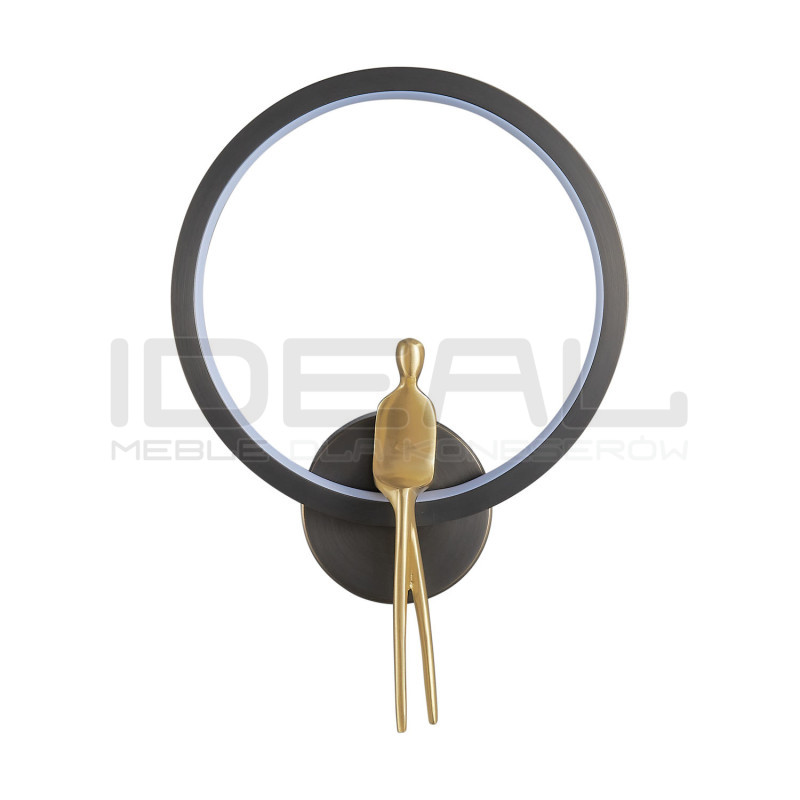 Kinkiet AMICI RING – mosiądz, LED i artystyczny charakter