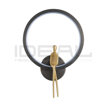 Kinkiet AMICI RING – mosiądz, LED i artystyczny charakter