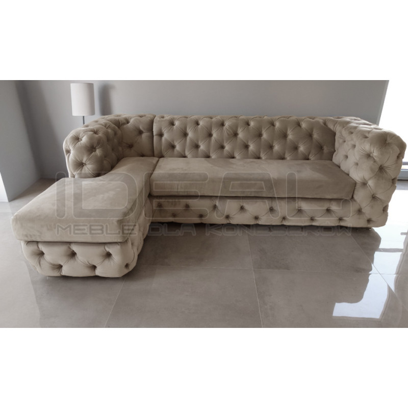 Narożnik Chesterfield Lunar 190x260 cm | IdealMeble.pl