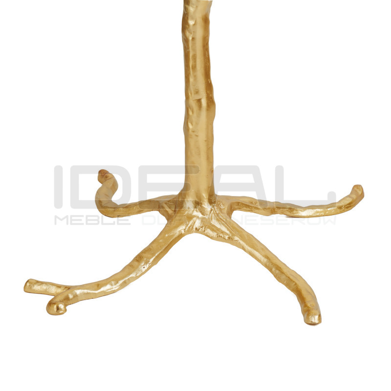 Lampa stojąca EMU złota z białymi piórami – elegancja i luksus