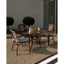 Krzesło Boho Caffe Paris z podłokietnikami