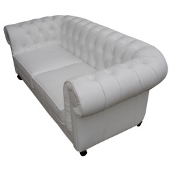 Sofa Chesterfield w skórze Canon 2 osobowa | IdealMeble.pl