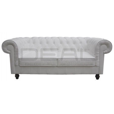 Sofa Chesterfield w skórze Canon 2 osobowa | IdealMeble.pl