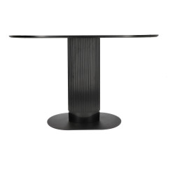 Stół Gativel owalny 120 cm czarny | IdealMeble.pl