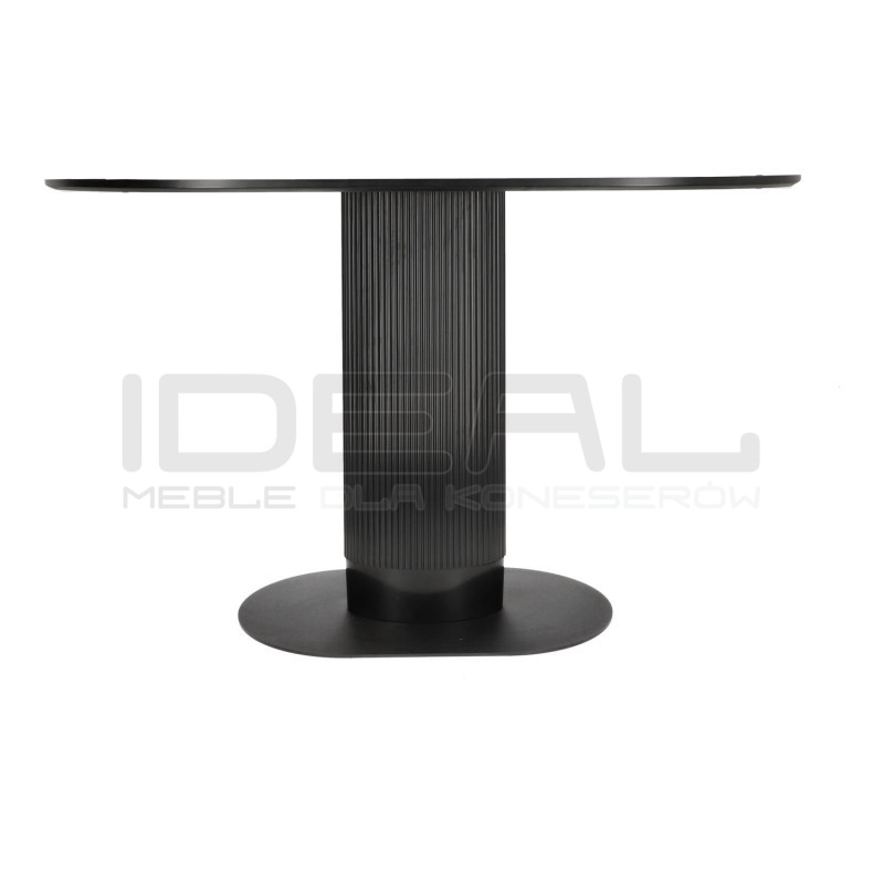 Stół Gativel owalny 120 cm czarny | IdealMeble.pl