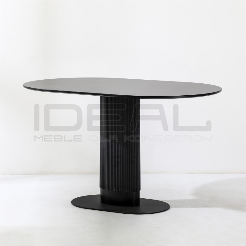 Stół Gativel owalny 120 cm czarny | IdealMeble.pl