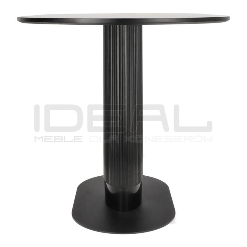 Stół Gativel owalny 120 cm czarny | IdealMeble.pl