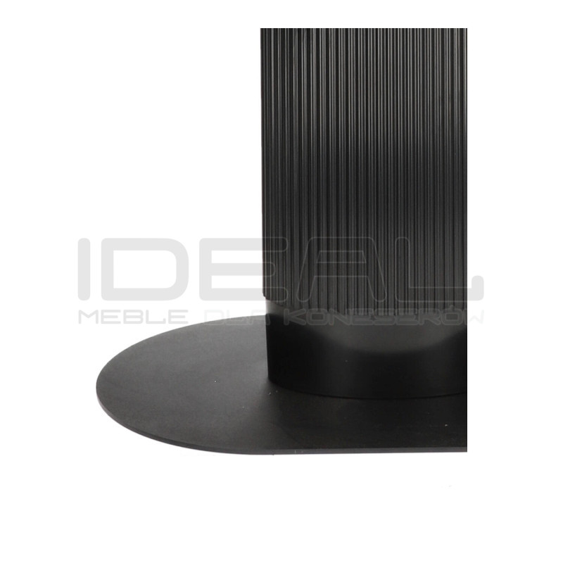 Stół Gativel owalny 120 cm czarny | IdealMeble.pl