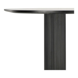 Stół Gativel owalny 120 cm czarny | IdealMeble.pl