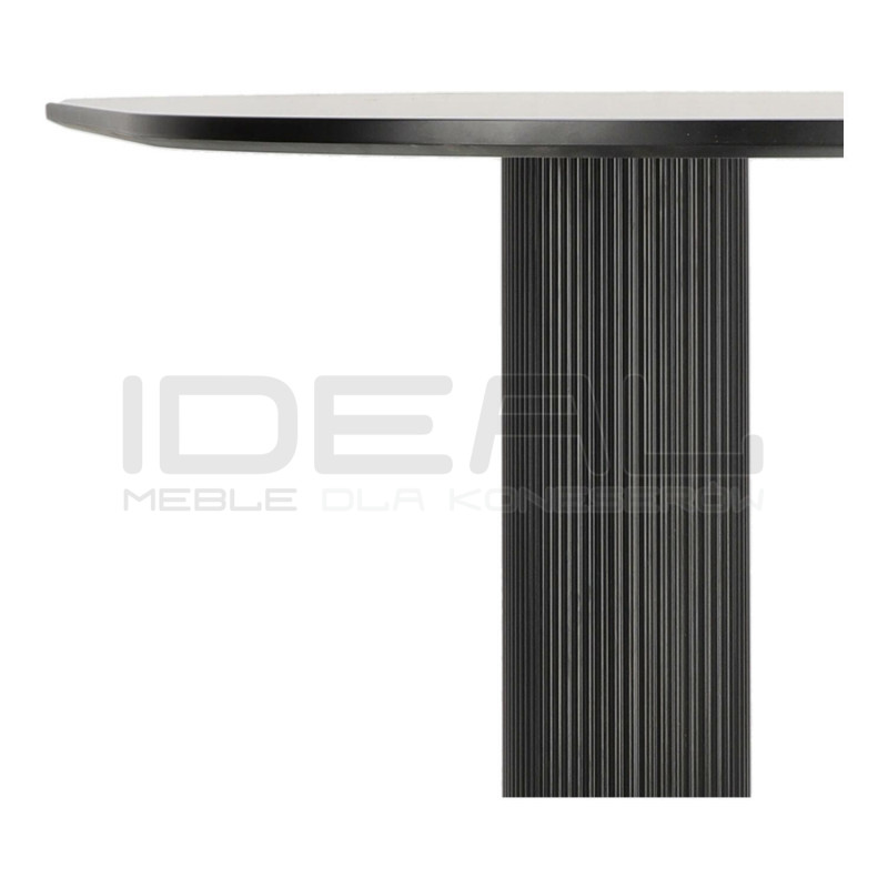 Stół Gativel owalny 120 cm czarny | IdealMeble.pl