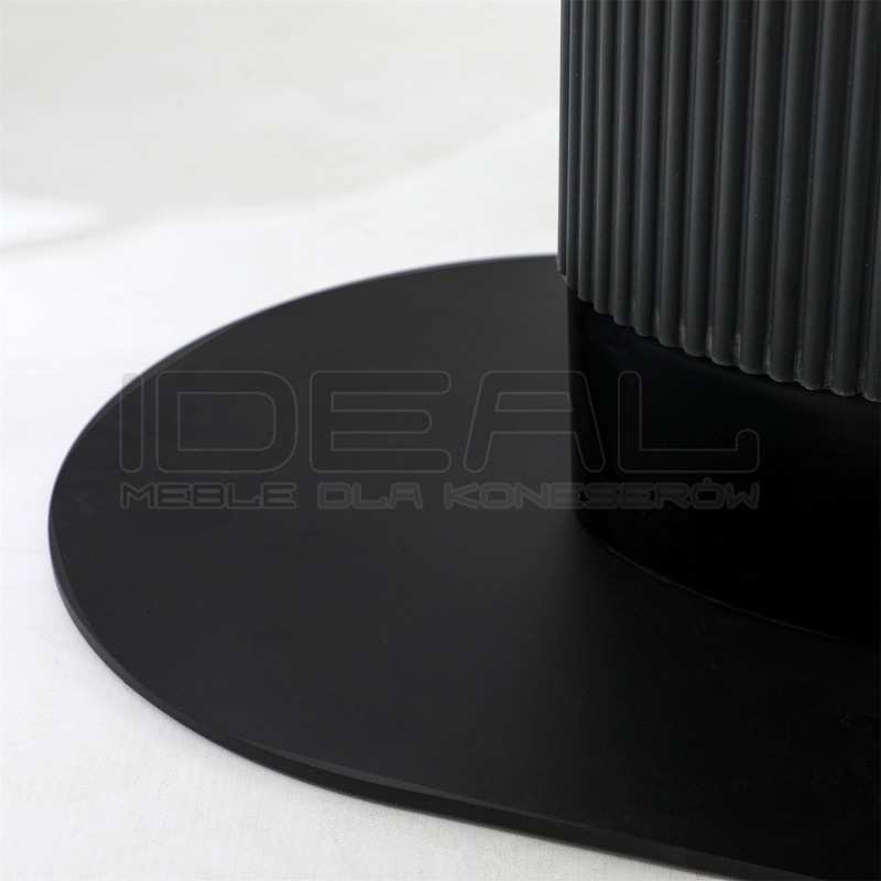 Stół Gativel owalny 120 cm czarny | IdealMeble.pl