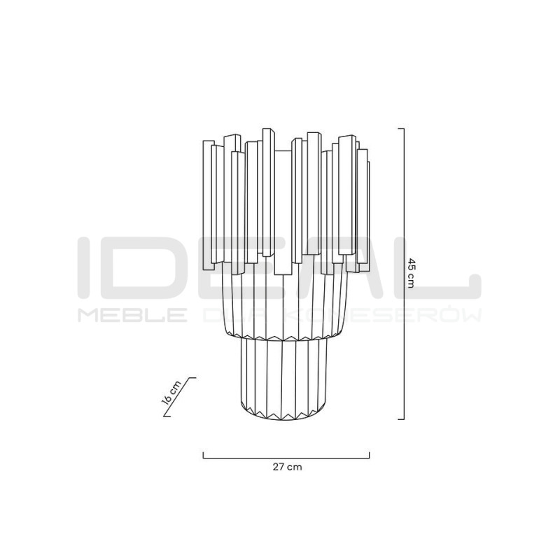 Kinkiet złoty kryształowy glamour Imperial Wall Gold | IdealMeble.pl