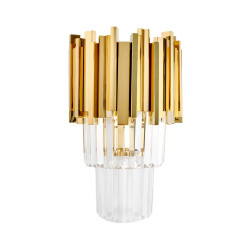 Kinkiet złoty kryształowy glamour Imperial Wall Gold | IdealMeble.pl