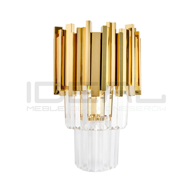 Kinkiet złoty kryształowy glamour Imperial Wall Gold | IdealMeble.pl