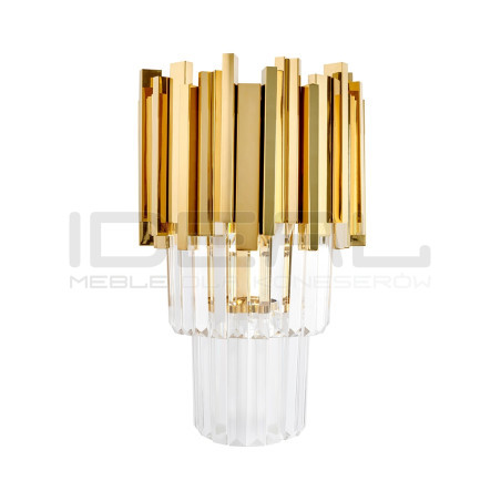 Kinkiet złoty kryształowy glamour Imperial Wall Gold | IdealMeble.pl
