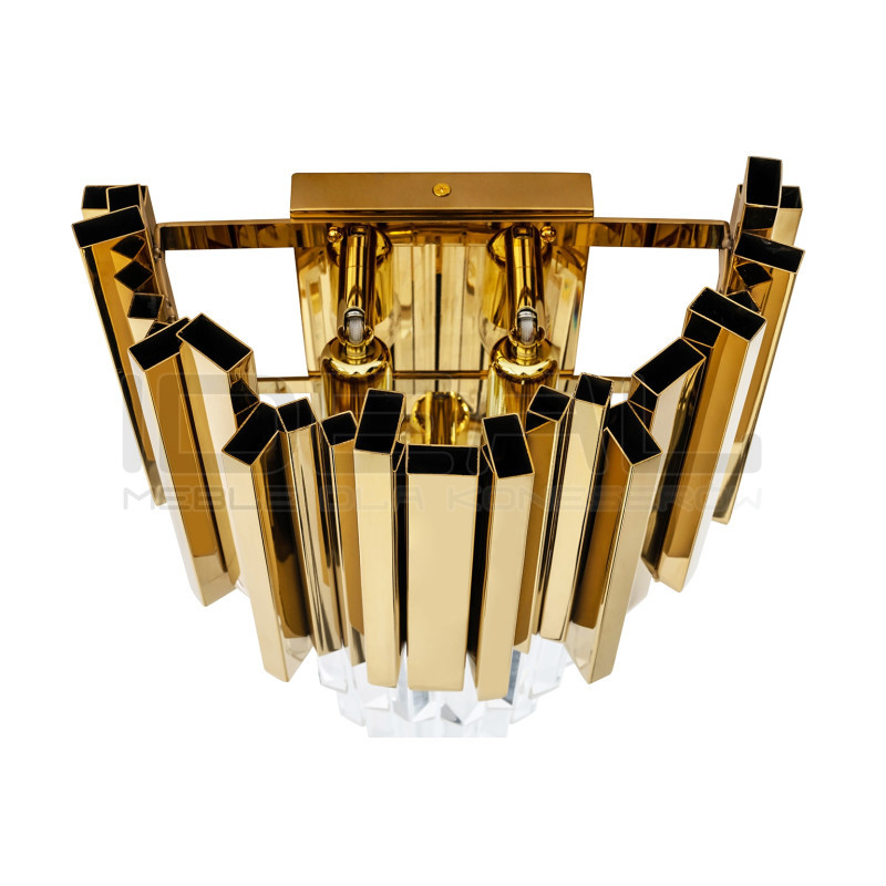 Kinkiet złoty kryształowy glamour Imperial Wall Gold | IdealMeble.pl