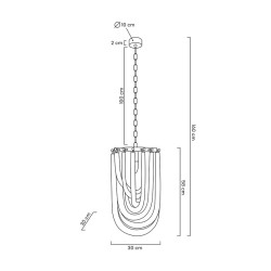 Lampa wisząca złota glamour Murano L | IdealMeble.pl