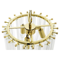 Lampa wisząca złota glamour Murano L | IdealMeble.pl