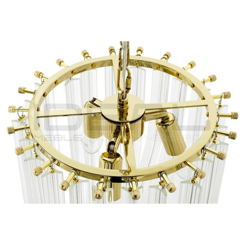 Lampa wisząca złota glamour Murano L | IdealMeble.pl
