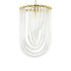 Złota Lampa wisząca glamour Murano S | IdealMeble.pl