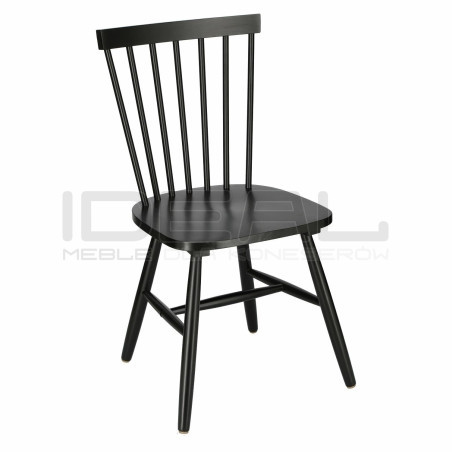 Drewniane krzesło patyczak Tulno czarne | IdealMeble.pl
