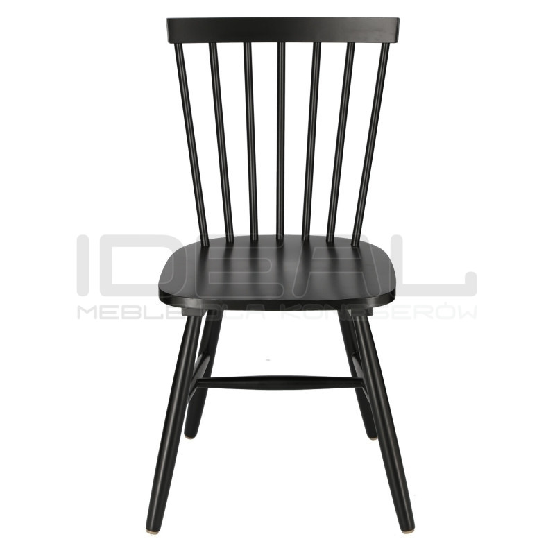 Drewniane krzesło patyczak Tulno czarne | IdealMeble.pl