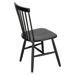 Drewniane krzesło patyczak Tulno czarne | IdealMeble.pl