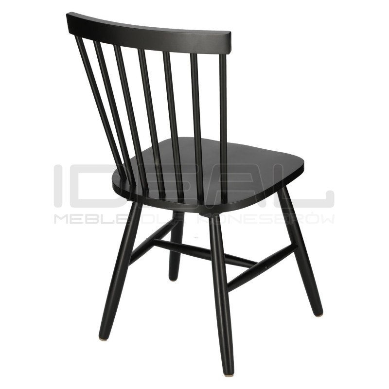 Drewniane krzesło patyczak Tulno czarne | IdealMeble.pl