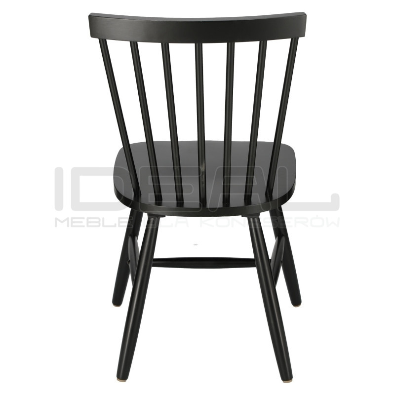 Drewniane krzesło patyczak Tulno czarne | IdealMeble.pl