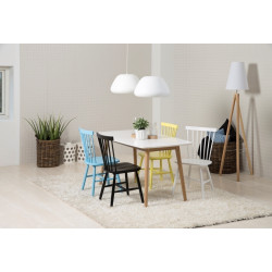 Drewniane krzesło patyczak Tulno białe | IdealMeble.pl