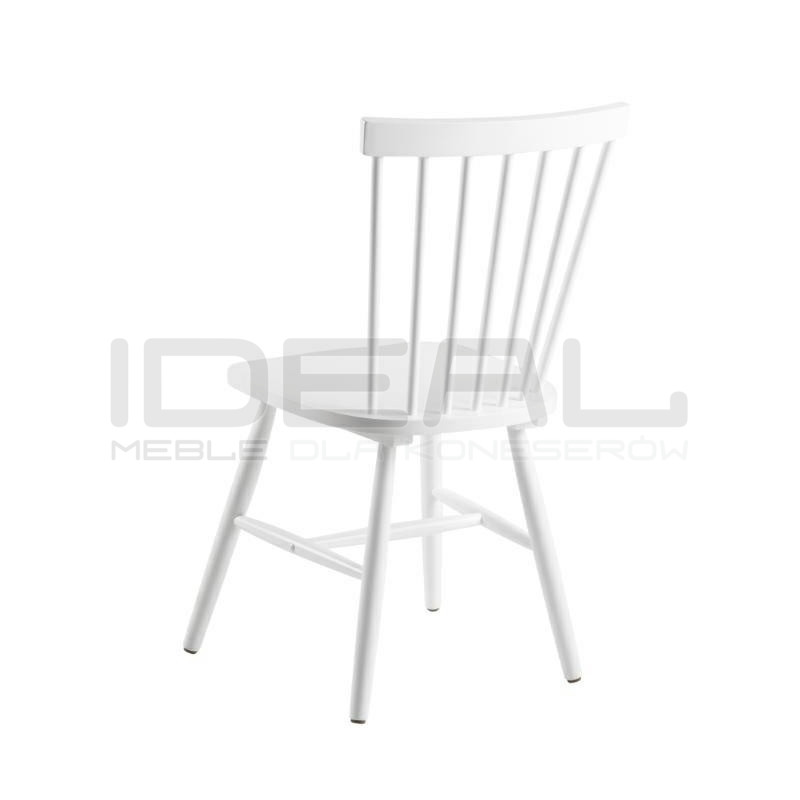 Drewniane krzesło patyczak Tulno białe | IdealMeble.pl