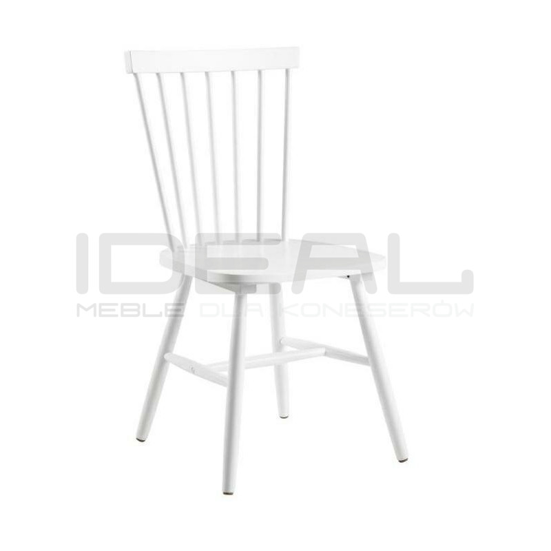 Drewniane krzesło patyczak Tulno białe | IdealMeble.pl