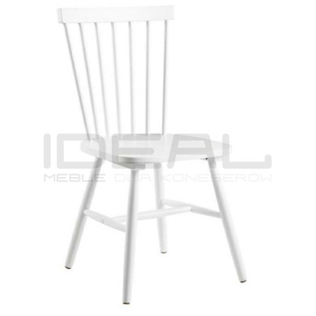 Drewniane krzesło patyczak Tulno białe | IdealMeble.pl