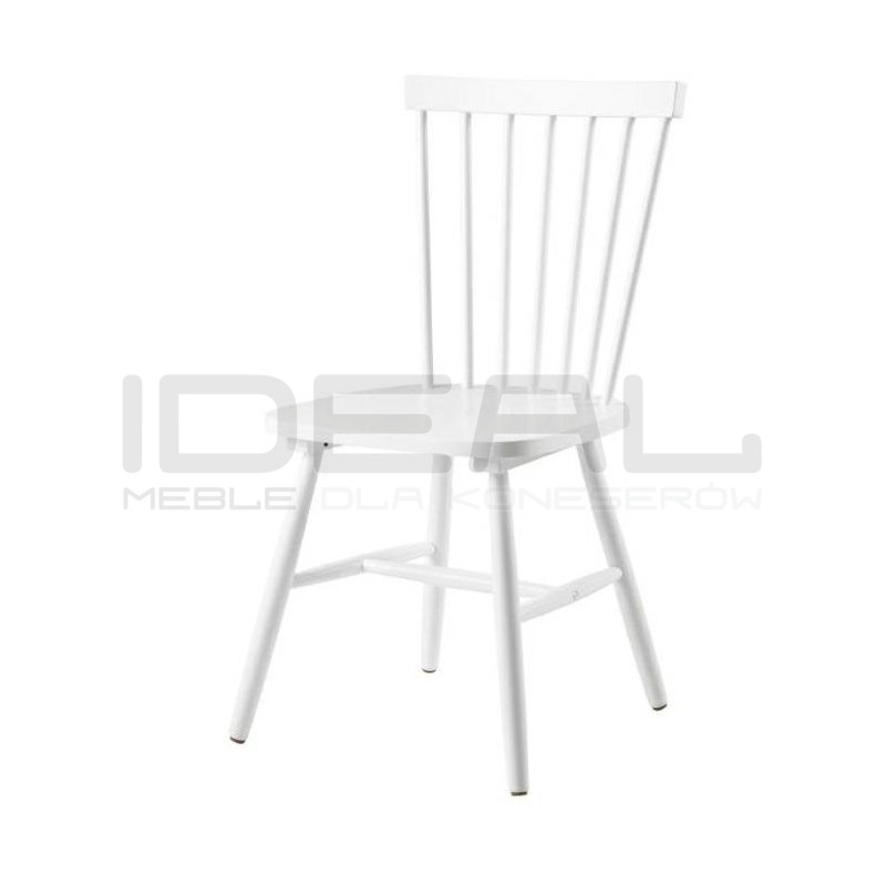 Drewniane krzesło patyczak Tulno białe | IdealMeble.pl