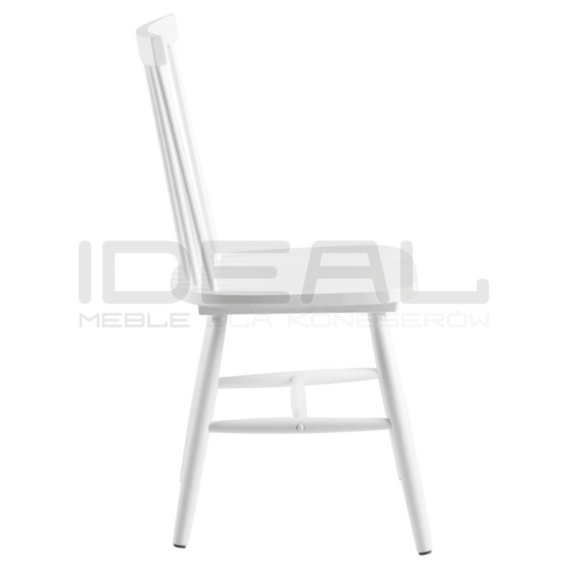 Drewniane krzesło patyczak Tulno białe | IdealMeble.pl