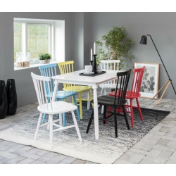 Drewniane krzesło patyczak Tulno białe | IdealMeble.pl