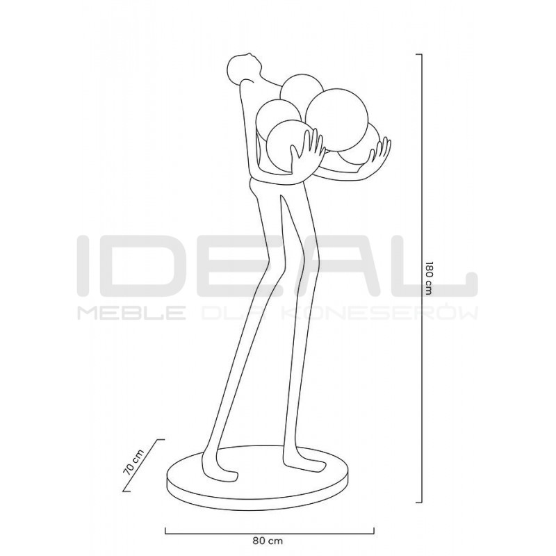 HUMAN SILVER: Designerska lampa Podłogowa | IdealMeble.pl