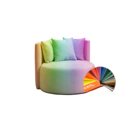 Fotel okrągły - pufa z oparciem