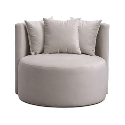 Fotel okrągły - pufa z oparciem